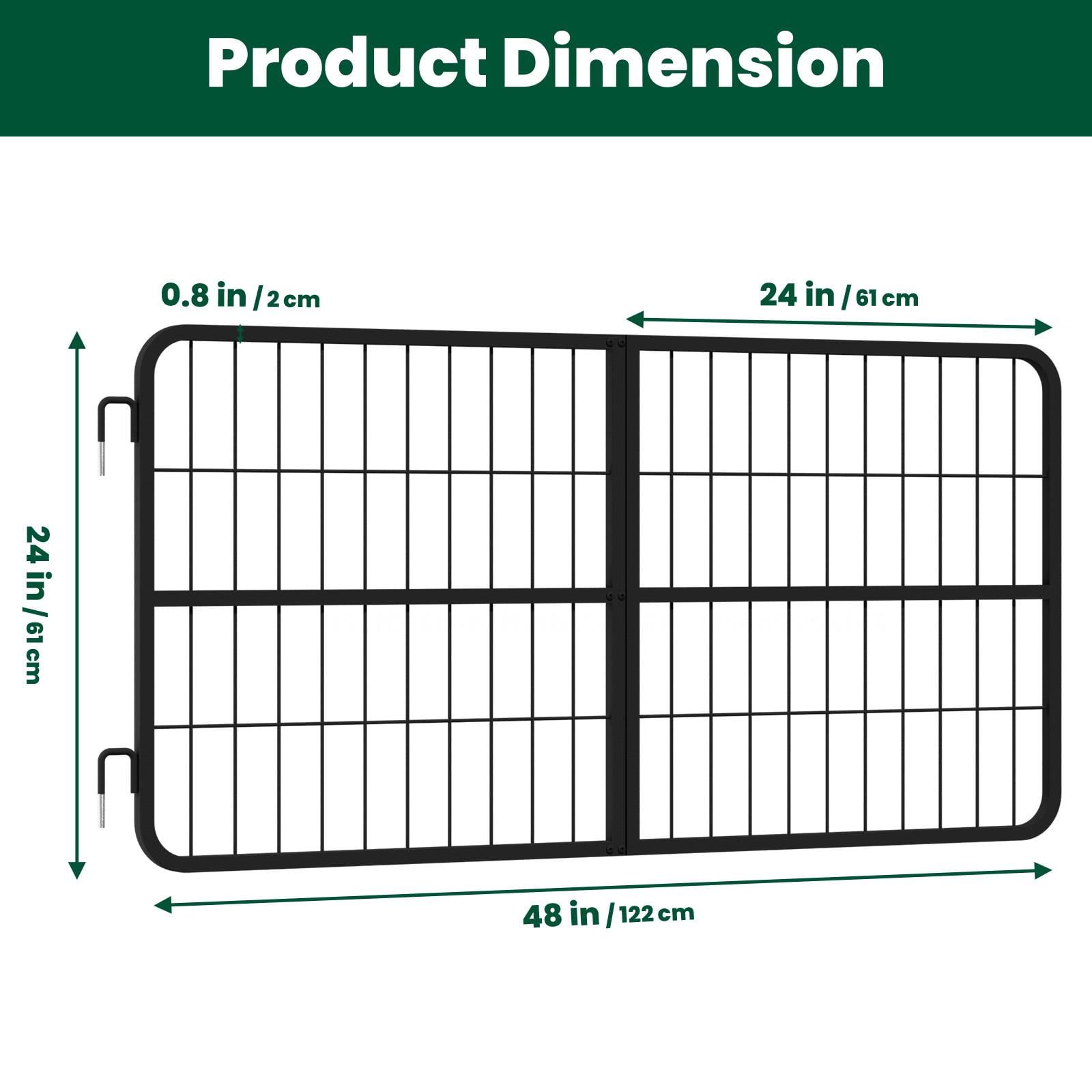 Horse Stall Gates Single Layer directional switches,48x24In Horse Heavy-Duty Stall Door Guards, Stall Fence for Horses Goat Animals Pet