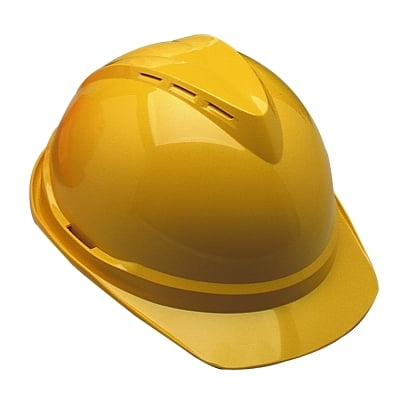 V-Gard 500 Protective Caps And Hats, 4 Point Fas-Trac, Vented Cap, Yellow | Bundle of 2 Each