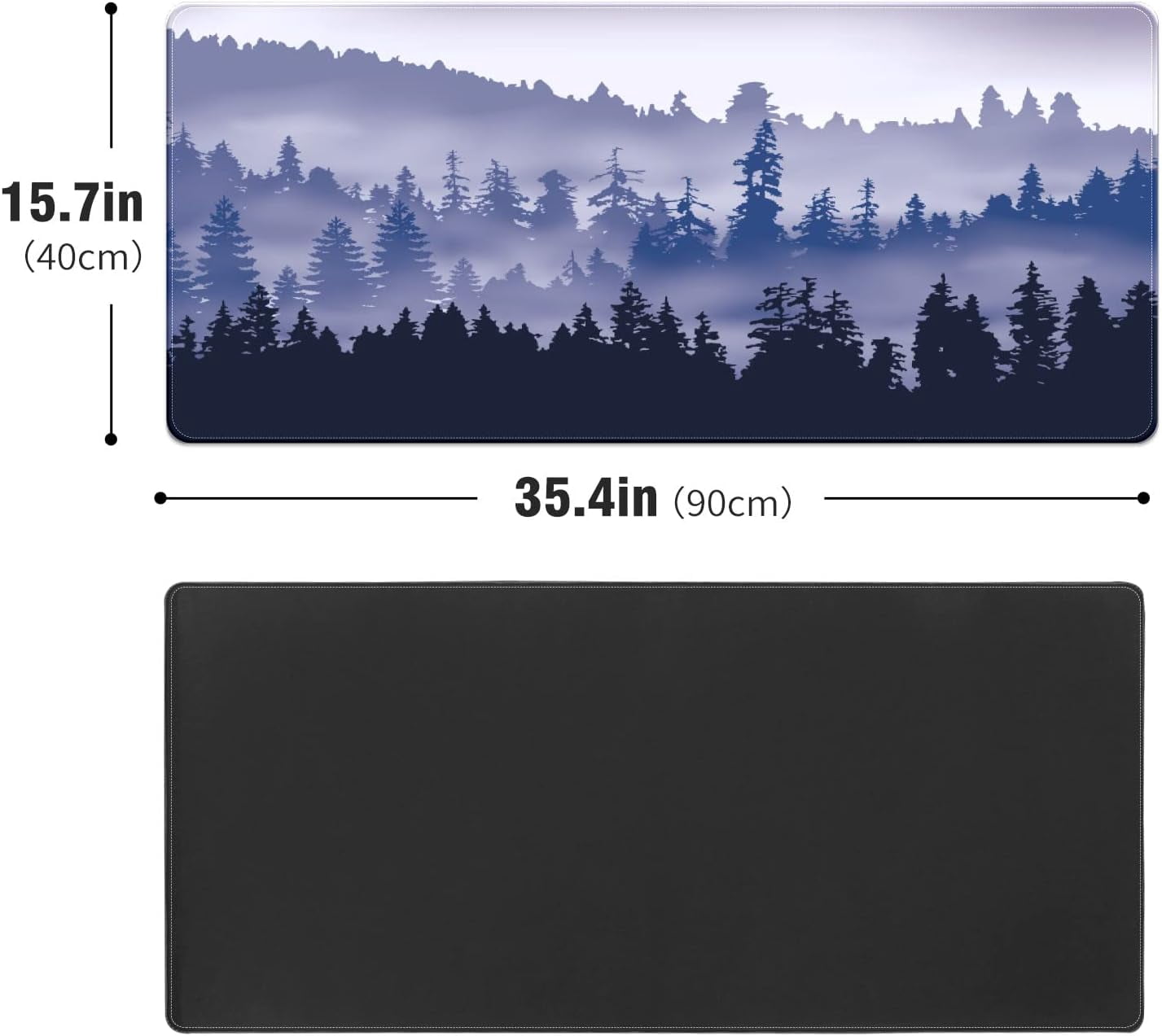 Forest Tree Desk Mat, Desk Accessory, Cute Workspace, Trendy Workspace, Trendy, 35.4x15.7in Large Gaming Mouse Pad, Cute Desk Topper, Pretty Desk Pad