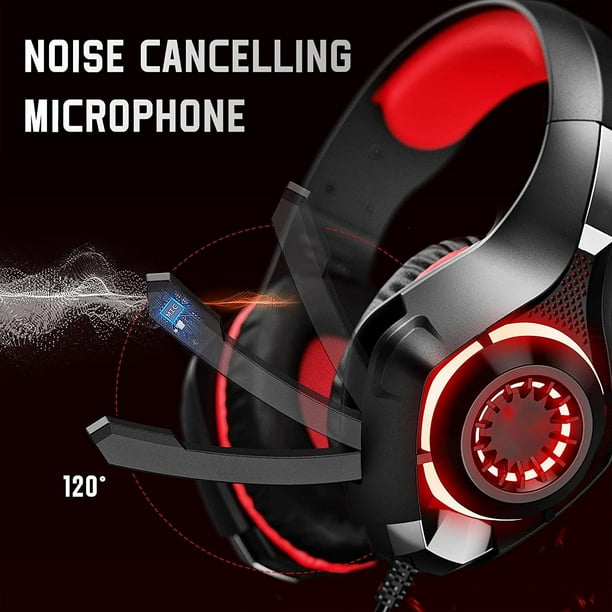 Gaming Headset for PS4 PS5 Xbox One PC Switch with Noise Canceling