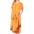 thumbnail image 4 of Sakkas Kai Palm Tree Caftan Tank Dress / Cover Up - Copper - One Size Regular, 4 of 5