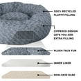 thumbnail image 6 of FurHaven Pet Dog Bed | Plush Donut Pet Bed for Dogs & Cats, Silver Frosting, Medium, 6 of 11