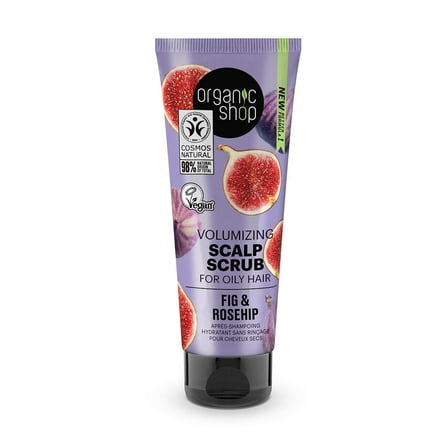 Organic Shop Fig and Rosehip Volumizing Scalp Scrub for Oily Hair 75 ml
