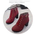 thumbnail image 2 of Dark Red Womens Ankle Boots High Heel Platform Fashion Accessory Chic Design 1 Pair, 2 of 5