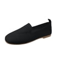 thumbnail image 2 of Women Leopard Print Square Toe Knitted Loafers Breathable Slip On Walking Shoes Lightweight Soft Sole Casual Footwear for Daily Wear, 2 of 4