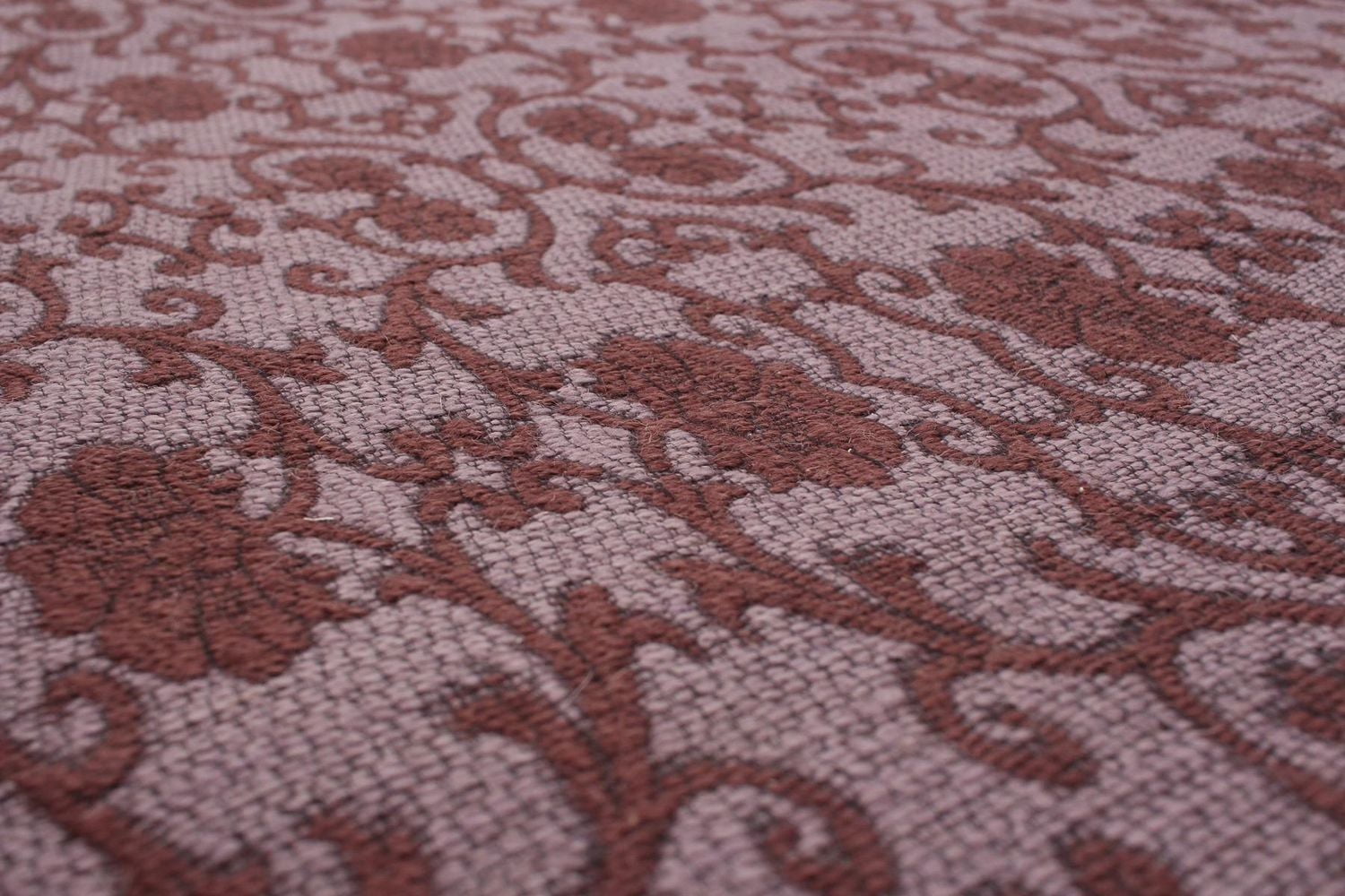 ECARPETGALLERY 4'9" x 6'8"  Contemporary Collage Handmade Area Rug for Living Room, Dining Room and Bedroom in Purple