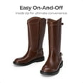thumbnail image 5 of BURUDANI Girls Knee-High Side-Zip Riding Boots for Little Kid & Big Kid Sizes, 5 of 6