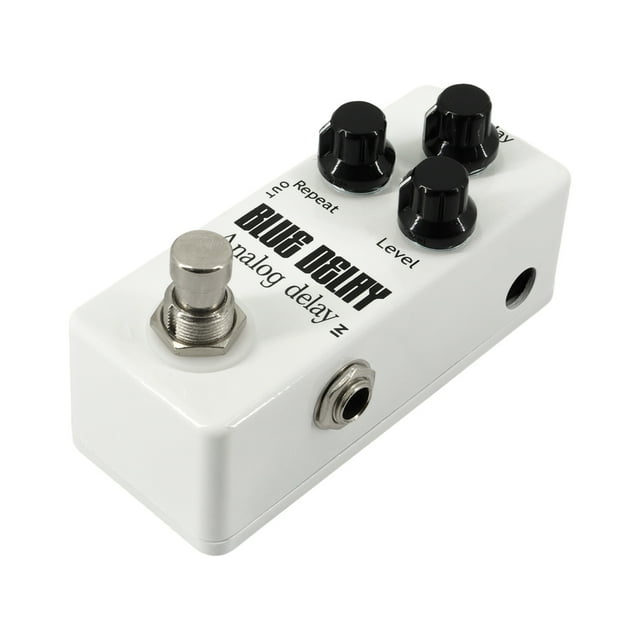 Guitar Analog Delay Pedal Electric Guitar Effects Pedal True Bypass Zinc Alloy Shell DC 9V 6.35mm Input/Output Interface Delay/Repeat/Lever 3 Knobs Mini Guitar Analog Delay Effector
