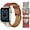 Red+White, variant on Circoclve Leather Band for Apple Watch 38mm 40mm 41mm,Genuine Leather Replacement Bracelet Strap for iwatch Series 9 8 Ultra 7 6 5 4 3 2 1 SE Gilr Women Men - Red White