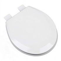 Plumbing Technologies 1F1R5-04 Premium Molded Round Wood Toilet Seat, Cotton White