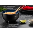 thumbnail image 3 of Ramen Bowl  Noodle Large Soup Ceramic Capacity For Pho Udon Soba Microwave And Dishwasher Safe 34 Oz Set Of 4 (black/navy), 3 of 6