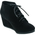 thumbnail image 7 of Bella Marie Brenda-11 Women's High Top lace up rounded toe platform wedge suede booties, 7 of 7
