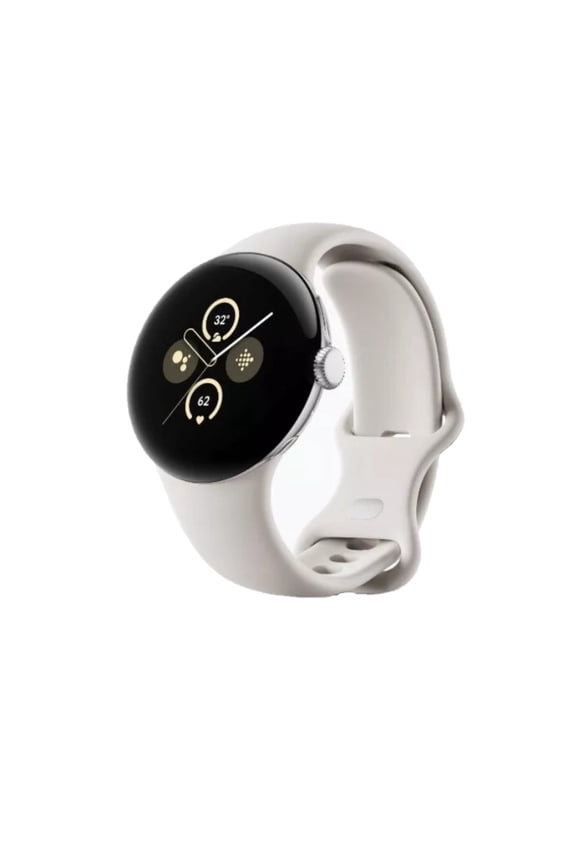 Restored Google Pixel Watch 2 (41mm) Wear OS Smartwatch (LTE) Silver with Porcelain Active Band (Refurbished)