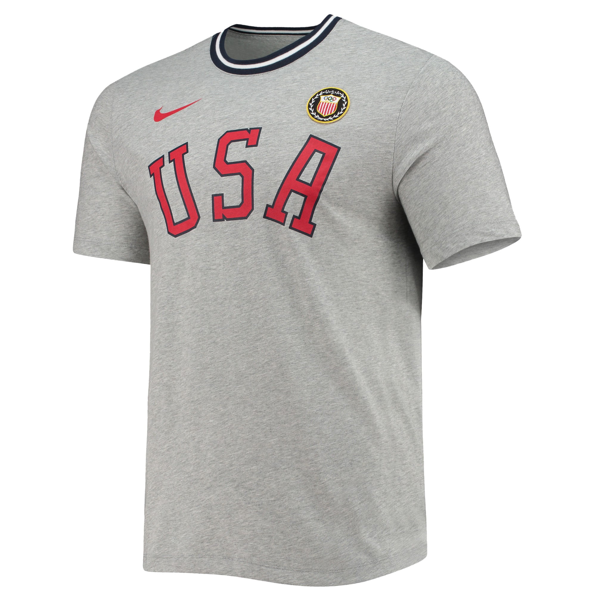 Colapso Mañana efectivo Men's Nike Gray Team USA Olympic Heritage T-Shirt - Walmart.com