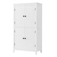 thumbnail image 4 of Tcbosik 43.3" Storage Cabinet with 4 Doors, Kitchen Cabinet with Door Shelves, Modern Pantry Cabinet, Bathroom Cabinet for Dining Room, Living Room, White, 4 of 9