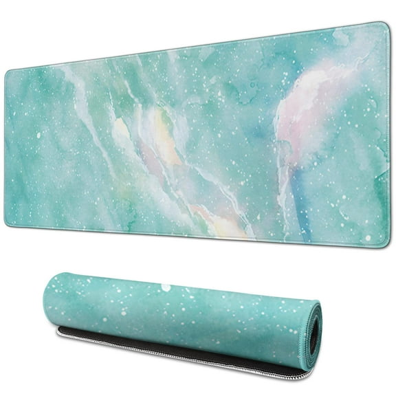 31.5x11.8 Cute Pink Desk Mat - PU Leather Waterproof Laptop Protector for Women & Girls