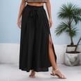 thumbnail image 2 of Pantalones palazzo anchos para mujer: pantalones elásticos y flexibles con cintura elástica para primavera/verano/otoño, 2 of 4