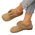 thumbnail image 5 of Willtoo Mary Jane Shoes Women Warm Faux Suede Winter Shoes Adjustable Strap Round Toe Non Slip Casual Walking Shoes, 5 of 5