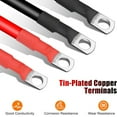 thumbnail image 4 of 6PCS 4 AWG Battery Cables,30CM Marine Battery Inverter Cables Set, with 3/8In Tinned Copper Lugs,for Automotive Solar,RV, 4 of 7