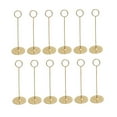 thumbnail image 5 of HEATSHAKING Golden Stainless Steel Table Number Holders 12Pcs Standable Clip for Engagement Party 7.9x2.8x1.4in, 5 of 8