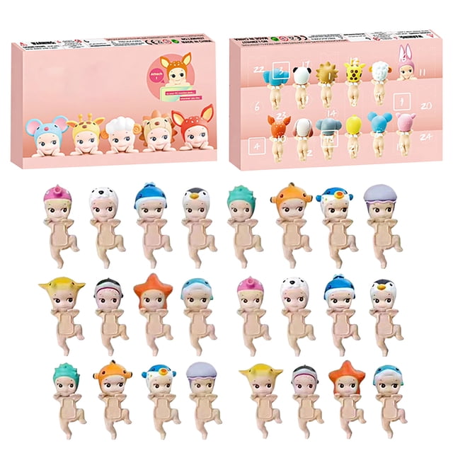 Sonny Angel HIPPERS Advent Calendar with 24pcs Figure, Surprise Random Figures Advent Calendar, Christmas Birthday Gifts for Kids, Boys, Girls
