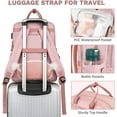 thumbnail image 5 of Mancro Work Backpack for Women, Airline Approved Travel Backpack with Luggage Strap Fits for 15.6in Laptop, Pink, 5 of 6