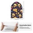 thumbnail image 2 of Yiaed Skull gold flower Print Winter Beanie for Men Women, Fleece Lined Beanie Soft Warm Knit Hat Ski Stocking Cuffed Ca, 2 of 6