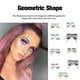 thumbnail image 5 of Qarigey Ojo cara gemas Bling pegatinas de diamantes de imitación geométrico frente cristal joyería DIY mujeres disfraz Festival maquillaje Tratamientos faciales Rojo, 5 of 6