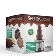 Sephra Elite 19 Home Chocolate Fountain . Holds up to 6lb of Chocolate, Great for up to 40 guests. Removable bowl for easier cleaning. Electronic control panel for temperature adjustment.