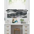 thumbnail image 5 of Valances for Windows Black Gray Rod Pocket Cafe Window Treatments Valance Curtains for Kitchen Bathroom Laundry Basement Windows 42"x12", 5 of 9