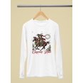 thumbnail image 3 of Santa Cowboy Rodeo Festive Women's Long Sleeve, 3 of 4