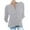 Beige, variant on WREESH Womens Fashion Cotton Linen Shirt Summer Casual Stand Collar V Neck Long Sleeved Solid Color Loose Shirt Henley Tops Pullover Beige