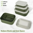 thumbnail image 3 of PENGXIANG 3Pcs Bento Lunch Box Silicone Containers with Lids Leak-proof Lunch Container Temperature Resistance Meal Prep Container  (10oz/23.6oz /44oz), 3 of 9