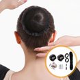 thumbnail image 3 of CIMAXIC Ensemble de Filets pour Chignon 1 Ensemble de Filets pour Chignon Filets Élastiques pour Cheveux Filets Invisibles pour Femmes Filles,3.35"X3.35"X0.98 Pouces, 3 of 4