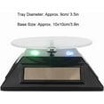 thumbnail image 2 of Motorized Rotating Display Stand, Solar-Powered LED Light Turntable with 360 Degree Rotation for Jewelry Watch Phone 3D Model Display, 2 of 8