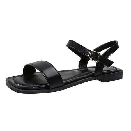

PEASKJP Summer Sandals for Women Dressy Womens Hiking Sandal Stylish Sport Sandal Straps with Adjustable Hooks with Arch Support Beach Vacation Casual Camping (Black 7)