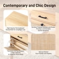 thumbnail image 2 of Spaco Shoe Cabinet with Iron High Feet, Shoe Cabinet Shoe Cabinet with Rattan Surface, Large Capacity Shoe Cabinet for Indoor, Light Brown, 2 of 11