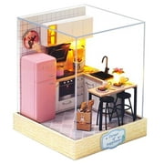 Modern chen Dollhouse with Dustproof Cover