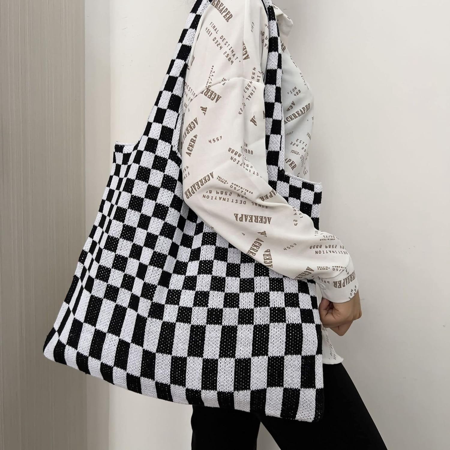 Kukuzhu Y2k Aesthetic Tote Bag Aesthetic Y2k Bag Crochet Tote Bag Aesthetic Tote Bags Aesthetic Y2k Purse