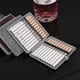 thumbnail image 3 of Cigarette Case for Men, Metal Cigarette Case Holder with Pu Leather Cover, Ultra-slim Tobacco Box Po, 3 of 4