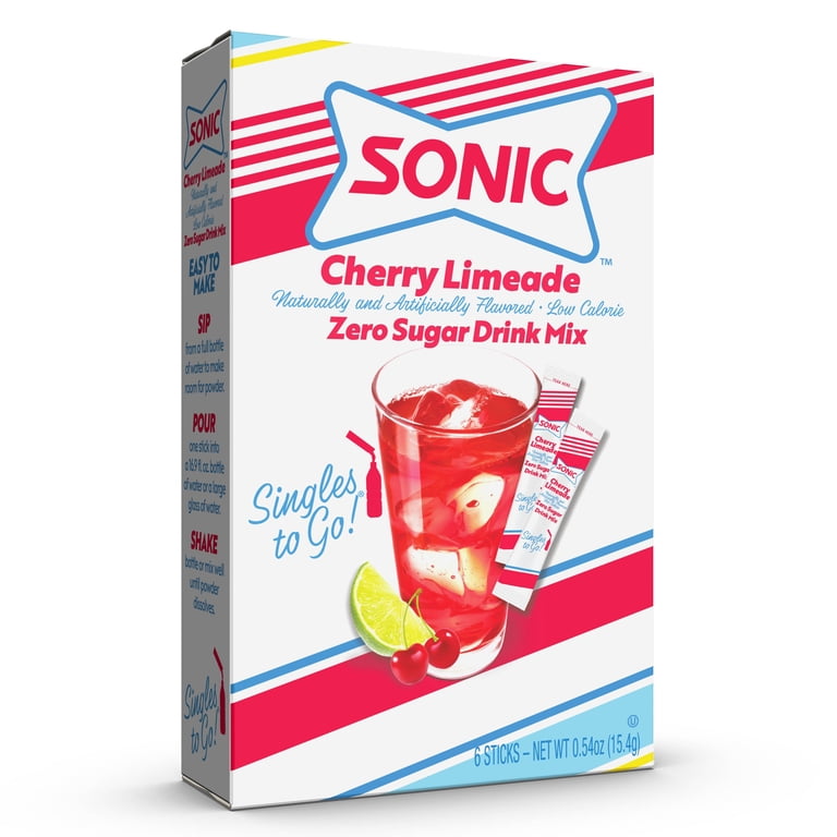 SINGLES TO GO!, Sugar-Free Singles To Go Drink Mix, Cherry Limeade