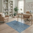 thumbnail image 2 of ODIKA 4'x6' Sky Blue Abstract Geometric Impasto Washable Area Rug Contemporary Artistic Mosaic Layout With Distressed Vintage Weathered Non-Slip, Chair-Friendly, Flatwoven for Home Office, Under Desk, 2 of 7