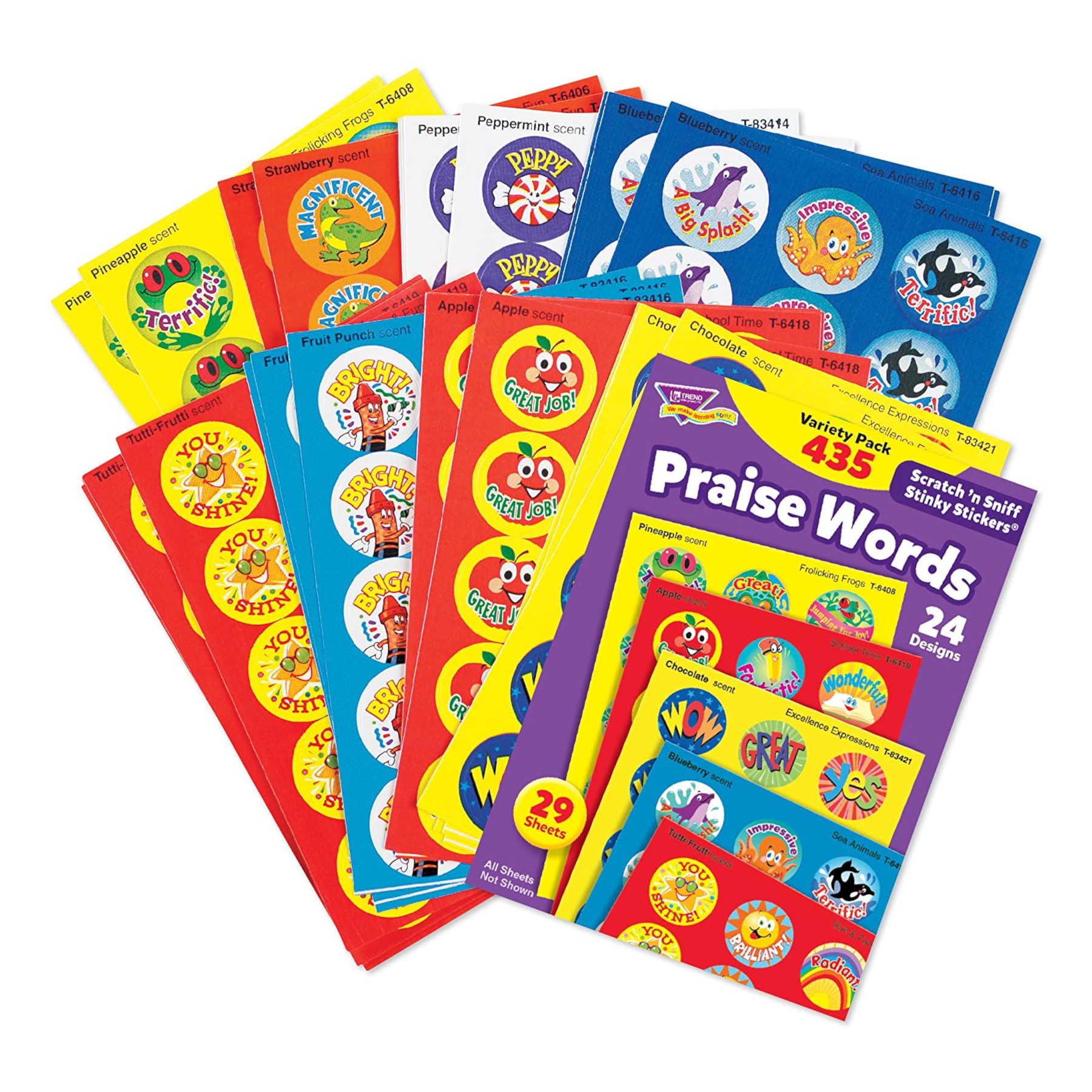 Trend Enterprises Stinky Sticker Praise Words Jumbo Pack Stinky Sticker, 1 in, Pack of 435 - image 3 of 3