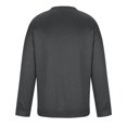 thumbnail image 5 of ZRGHAOYLQ Mens Big and Tall Sherpa Lined Sweatshirt Oversized Solid Drop Shoulder Tees Long Sleeve Loose Fit Casual Sweatshirts Men's Crew Neck Streetwear Top, 5 of 5