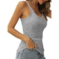 thumbnail image 4 of Sleeveless V-Neck Women Slim Fit Summer Tank Tops, 4 of 5