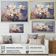 thumbnail image 4 of Designart "White Blue Magnolias love expression" Floral Floater Framed Wall Art Print, 4 of 7