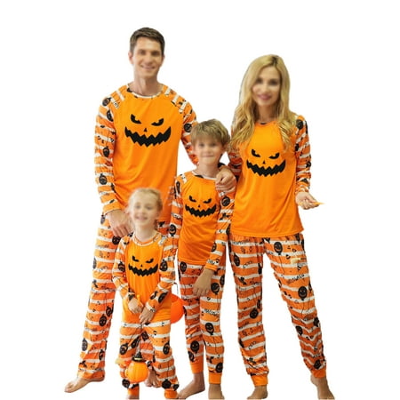 

Lumento Women Men Kids Loungewear Party Halloween PJ Sets Casual Tops And Pants Nightwear Soft Striped Matching Family Pajamas Set Style D Child-8-9y