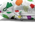 thumbnail image 4 of Vegetable Pet Bed, Cartoon Food with Dashed Lines Colorful Healthy Zucchini Peppers Illustration, Resistant Pad for Dogs and Cats Cushion with Removable Cover, 24" x 39", Multicolor, by Ambesonne, 4 of 4