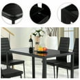 thumbnail image 6 of Gymax 5 Piece Table Chair Kitchen Dining Set Furniture Glass Metal, 6 of 8