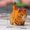 thumbnail image 4 of Baywell Mini Wooden Cat Figurine - Lovely Sculpted Kitten Hand-Painted Wooden Cats Figurine Decoration Home Office Gifts for Cat Lovers, Hand-Made, Carving, Decoration, Small Animals, 4 of 5